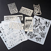 Plastic & Stainless Steel Drawing Stencil DIY-TA0003-19-10