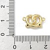 Brass Micro Pave Cubic Zirconia Heart Biscuit Connector Charms KK-G548-06G-02-3