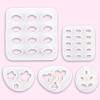 5Pcs 5 Styles Plastic Clay Pressed Molds DIY-SC0031-03-7