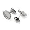 Anti-Tarnish 304 Stainless Steel Stud Earring Findings EJEW-K295-07P-2