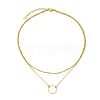 Brass Layered Necklace for Women NJEW-JN04912-4