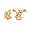 Rack Plating Brass Stud Earrings for Women EJEW-D280-04G-1