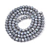Electroplate Opaque Solid Color Glass Beads Strands LS-EGLA-A044-P4mm-L10-3