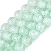 Transparent Half Spray Painted Glass Beads Strands LS-GLAA-Q110-02A-02-1