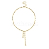 Brass Oval Link Lariat Necklaces for Women NJEW-JN05637-4