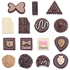 SUNNYCLUE 60Pcs 15 Styles Opaque Resin Imitation Chocolate Cabochons CRES-SC0002-67-1