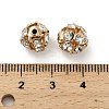 10mm Brass Rhinestone Beads X1-KK-S519-01C-01G-3