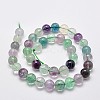 Natural Fluorite Beads Strands X-G-E112-6mm-18-2