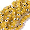 Handmade Evil Eye Lampwork Round Bead Strands LAMP-L055-8mm-01-4