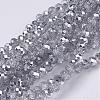 Electroplate Glass Bead Strands GR4MMY-07S-1