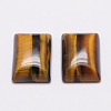 Rectangle Natural Tiger Eye Cabochons G-K032-04-1