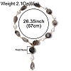 Alloy Resin Imitation Pearl Nuggets Lariat Necklaces for Women WG2BD40-01-5