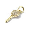 Brass Micro Pave Claer Cubic Zirconia Charms KK-H475-50G-03-2