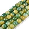 Dyed Natural White Jade Beads Strands G-T138-D15-4