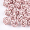 Spray Painted Eco-Friendly Iron Wire Beads IFIN-T009-10G-1
