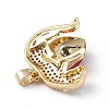 Real 18K Gold Plated Rack Plating Brass Micro Pave Clear Cubic Zirconia Pendants KK-C015-13G-4