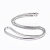 Non-Tarnish 304 Stainless Steel Snake Chain Necklaces X-NJEW-F248-01C-P-1