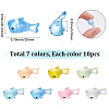 70Pcs 7 Colors Luminous Transparent Resin Shark Ornaments DJEW-SC0001-23-2