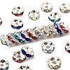 Brass Rhinestone Spacer Beads X-RB-A014-L7mm-S-1