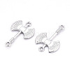 Alloy Double Axe Connector Charms X1-PALLOY-N176-125P-2