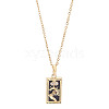 Brass with Cubic Zirconia Pendants Necklaces NJEW-LP0001-45I-G-1