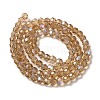 Electroplate Transparent Glass Beads Strands EGLA-A035-T6mm-L17-2