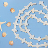BENECREAT 2 Strands Natural Freshwater Shell Beads Strands BSHE-BC0001-11-6