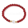 3Pcs 3 Styles Round Natural Gemstone Beads Stretch Bracelets Sets BJEW-JB11008-3