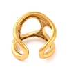 Ion Plating(IP) 304 Stainless Steel Hollow Round Wide Cuff Finger Rings for Women RJEW-S414-66B-G-3