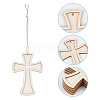 ARRICRAFT 15Pcs 3 Styles Unfinished Wood Cross Pendants WOOD-AR0001-31-4