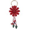Leather and Alloy Keychain HJEW-WH20022-04B-03-6