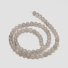 Natural Grey Agate Beads Strands X-G-G583-6mm-08-1