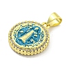 Rack Plating Brass Micro Pave Cubic Zirconia Pendants KK-B091-22G-06-2