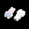 Flocking Opaque Resin Pendants RESI-P053-04B-P-2