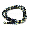 Electroplate Transparent Glass Beads Strands EGLA-K015-18G-2