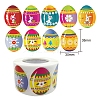 8 Patterns Easter Theme Paper Self-adhesive Easter Egg Stickers PW-WG80538-01-1