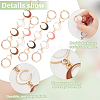 WADORN 4Pcs 4 Colors Crescent Moon Alloy Enamel Link Purse Strap Extenders FIND-WR0009-39-4