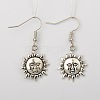 Tibetan Style Alloy Sun Earrings EJEW-JE01004-1