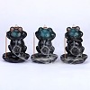 3Pcs 3 Styles Ceramic Decorations Lotus Frog Flowback Incense Stove Ceramic Incense Stove Decorations Gift JX846A-1