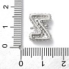 Brass Micro Pave Cubic Zirconia Letter Links KK-I717-04Z-P-3