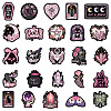 Halloween Black and Pink Styles 50pcs PVC Self-Adhesive Stickers PW-WGB4DF6-01-2