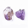 Natural Amethyst Pendants G-N332-023-03-2