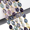 Natural Colorful Fluorite Beads Strands G-N342-53-8x6-11-1