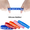 Gorgecraft 30Pcs 5 Color Word Silicone Cord Bracelets Set Wristband BJEW-GF0001-18-6