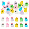  24Pcs 6 Colors Rabbit Luminous Resin Display Decorations DJEW-TA0001-07-8