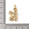 Brass Micro Pave Cubic Zirconia Pendants ZIRC-P121-01G-K-3