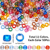 550Pcs 11 Colors Transparent Acrylic European Beads OACR-SP0002-22-2