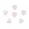 6-Petal Imitation Jelly Acrylic Bead Caps JACR-T002-2H-1