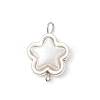 Alloy & ABS Plastic Imitation Pearl Star Connector Charms PALLOY-JF03871-3
