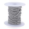 Tarnish Resistant 304 Stainless Steel Twisted Chains for Men's Necklace Making CHS-K001-86-5